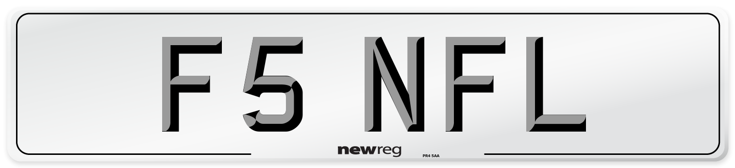 F5 NFL Number Plate from New Reg
